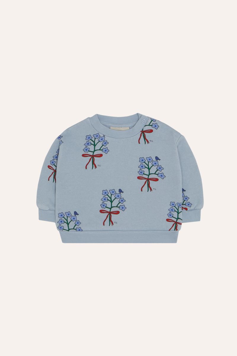 Bouquets Baby Sweatshirt - Light Blue