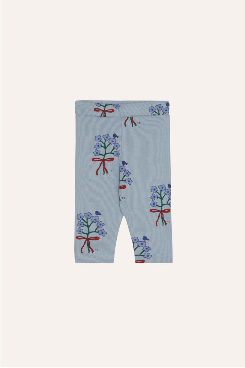 Bouquets Baby Leggings - Light Blue