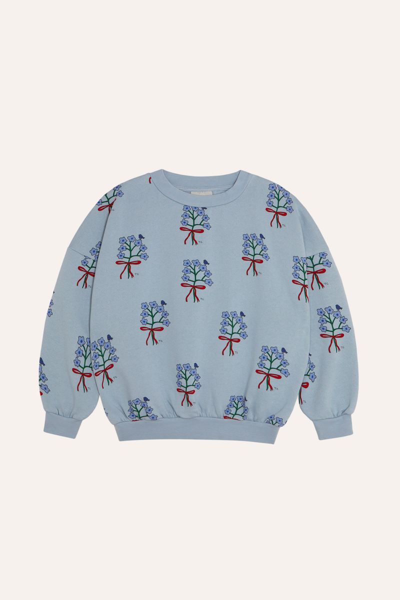 Bouquets Light Blue Sweatshirt
