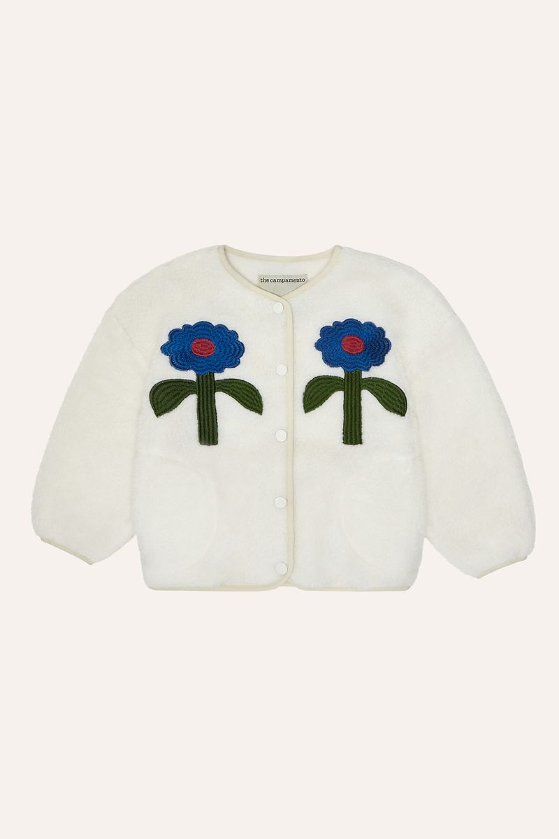 Blue Daisies Teddy Jacket