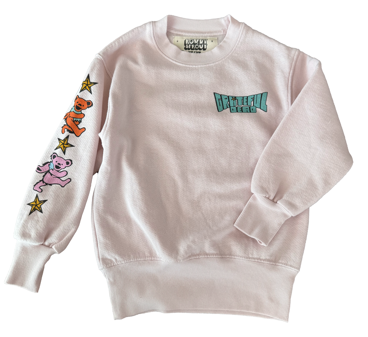 Grateful Dead Cosmic Stealie and Bears Pink Crew