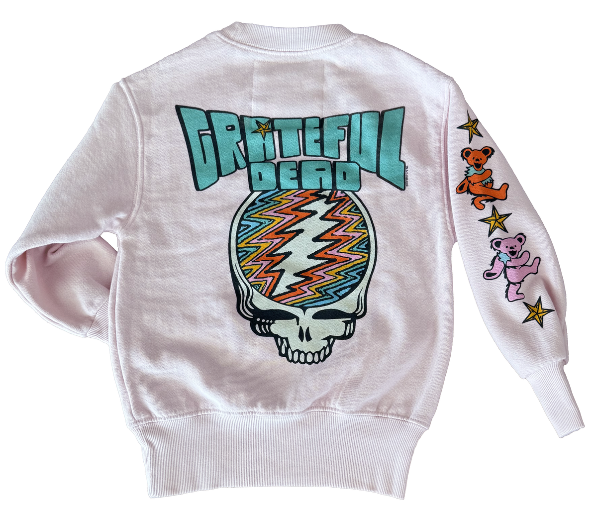 Grateful Dead Cosmic Stealie and Bears Pink Crew