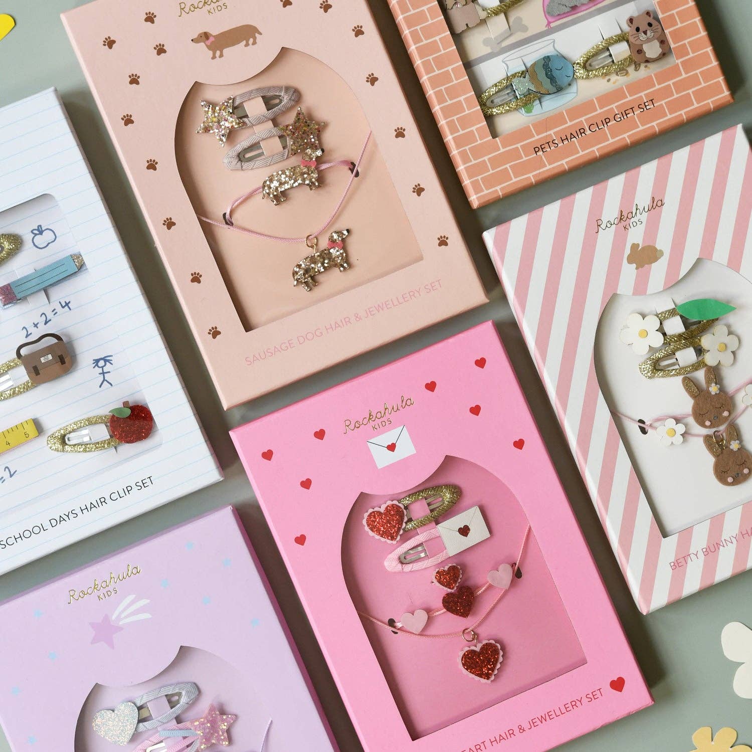 Love Hearts Hair and Jewellery Set