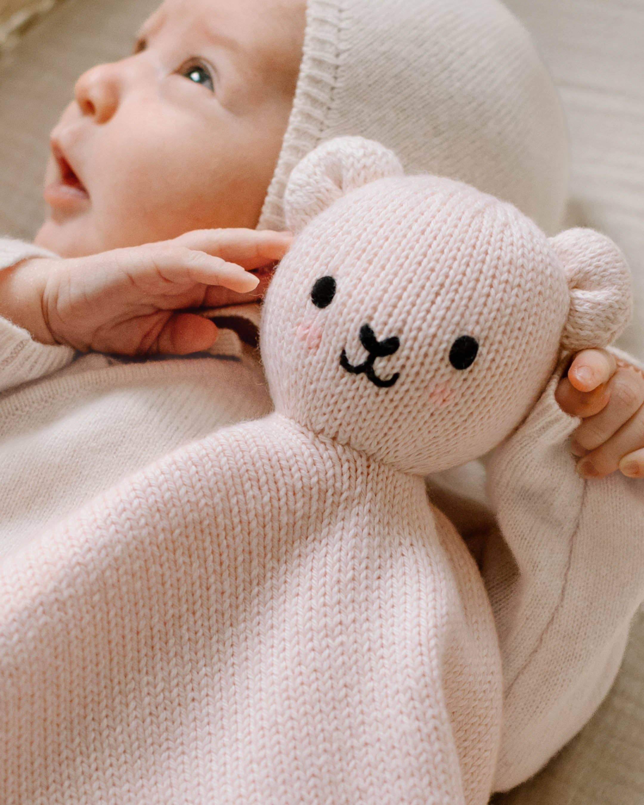 Cuddle + Kind Baby Bear Lovey (blush)
