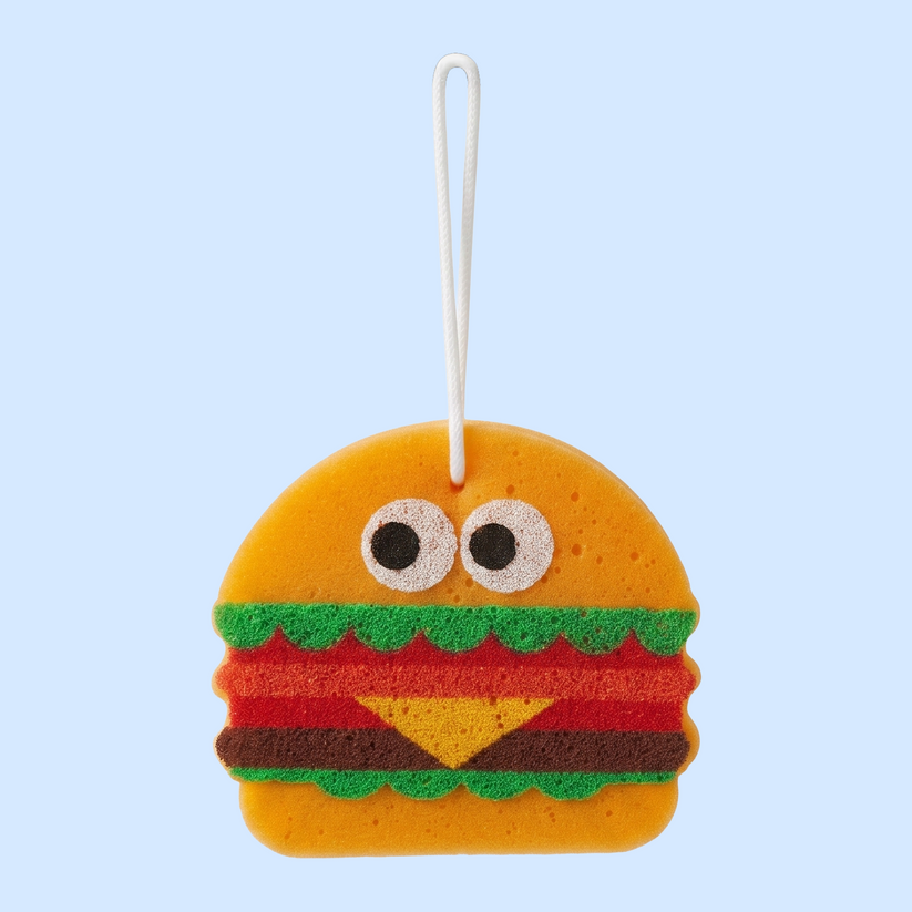 Squishy Bath Sponge Burger, Christmas Gift, Stocking Stuffer