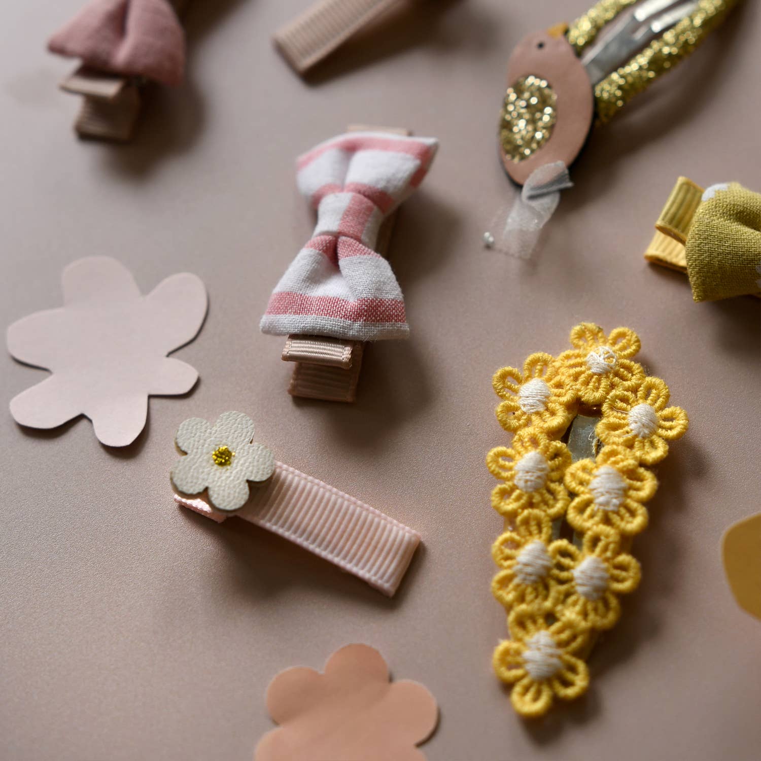 Crochet Flower Clips