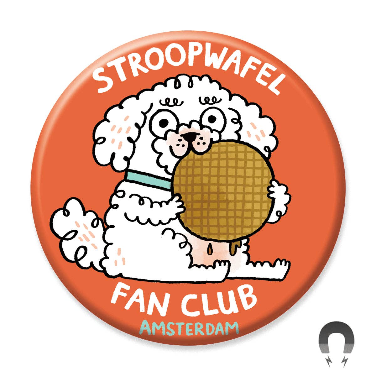 Stroopwafel Fan Club Amsterdam Big Magnet