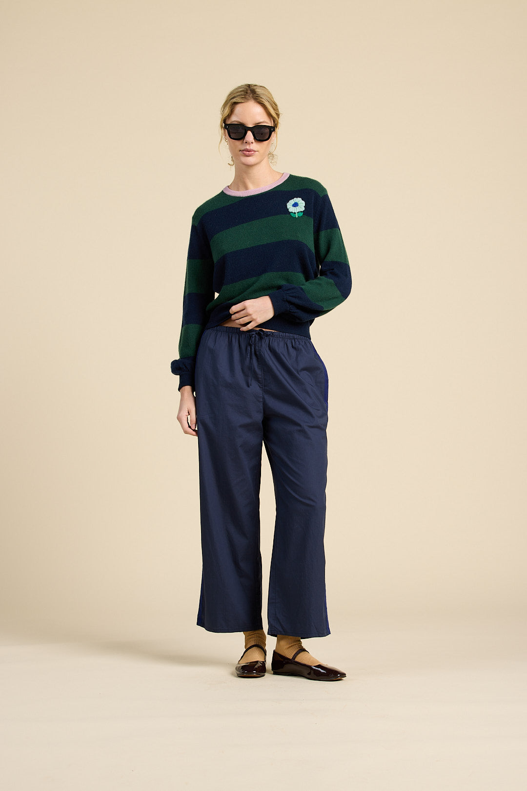 Ryann Sweater Navy/Green