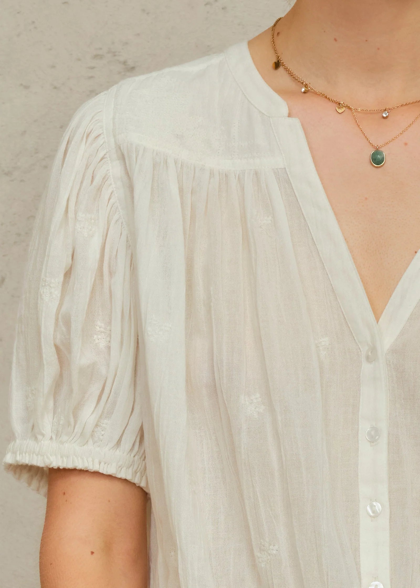 Harlie Embroidered S/S Top