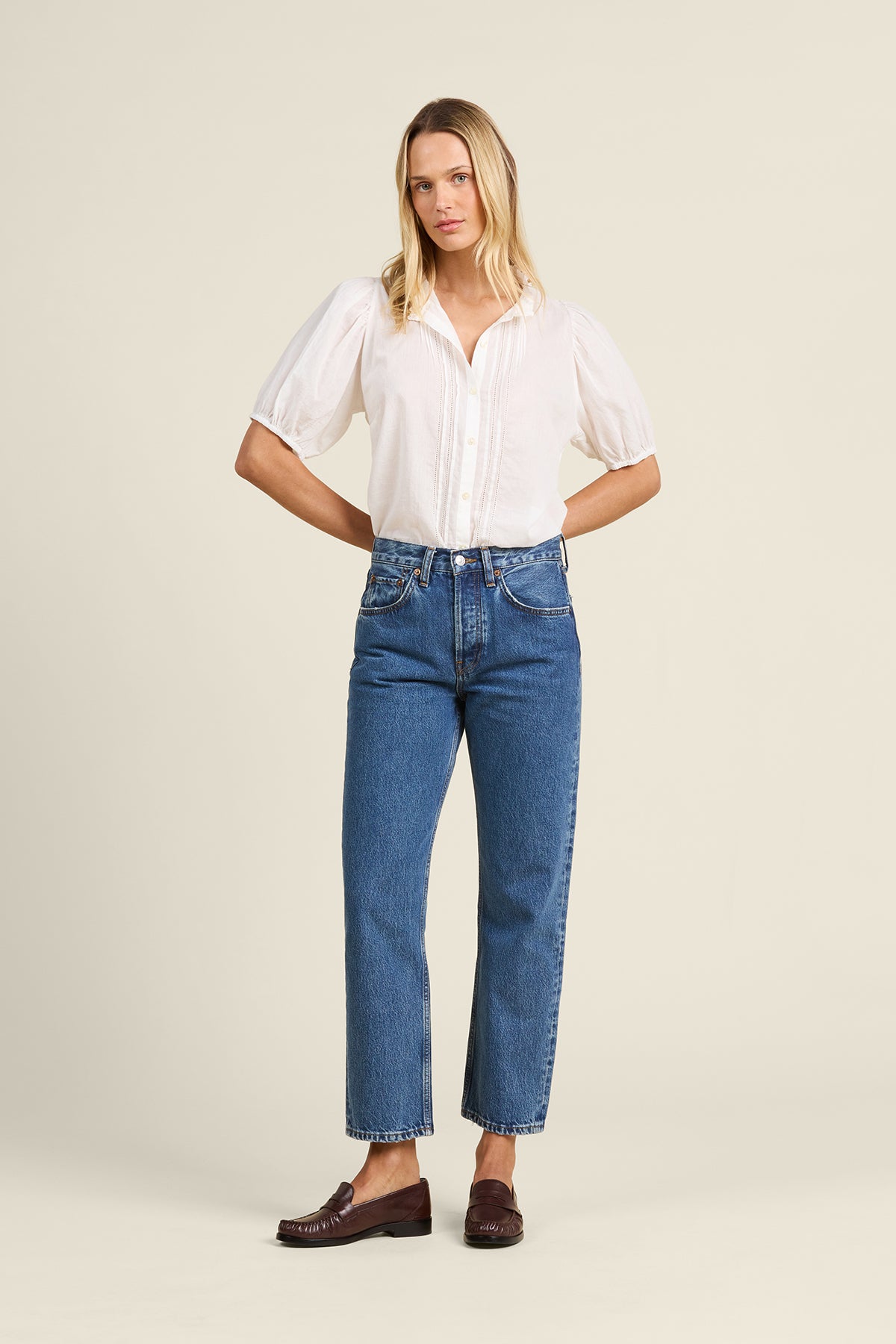 Mira Blouse White Cotton Voile