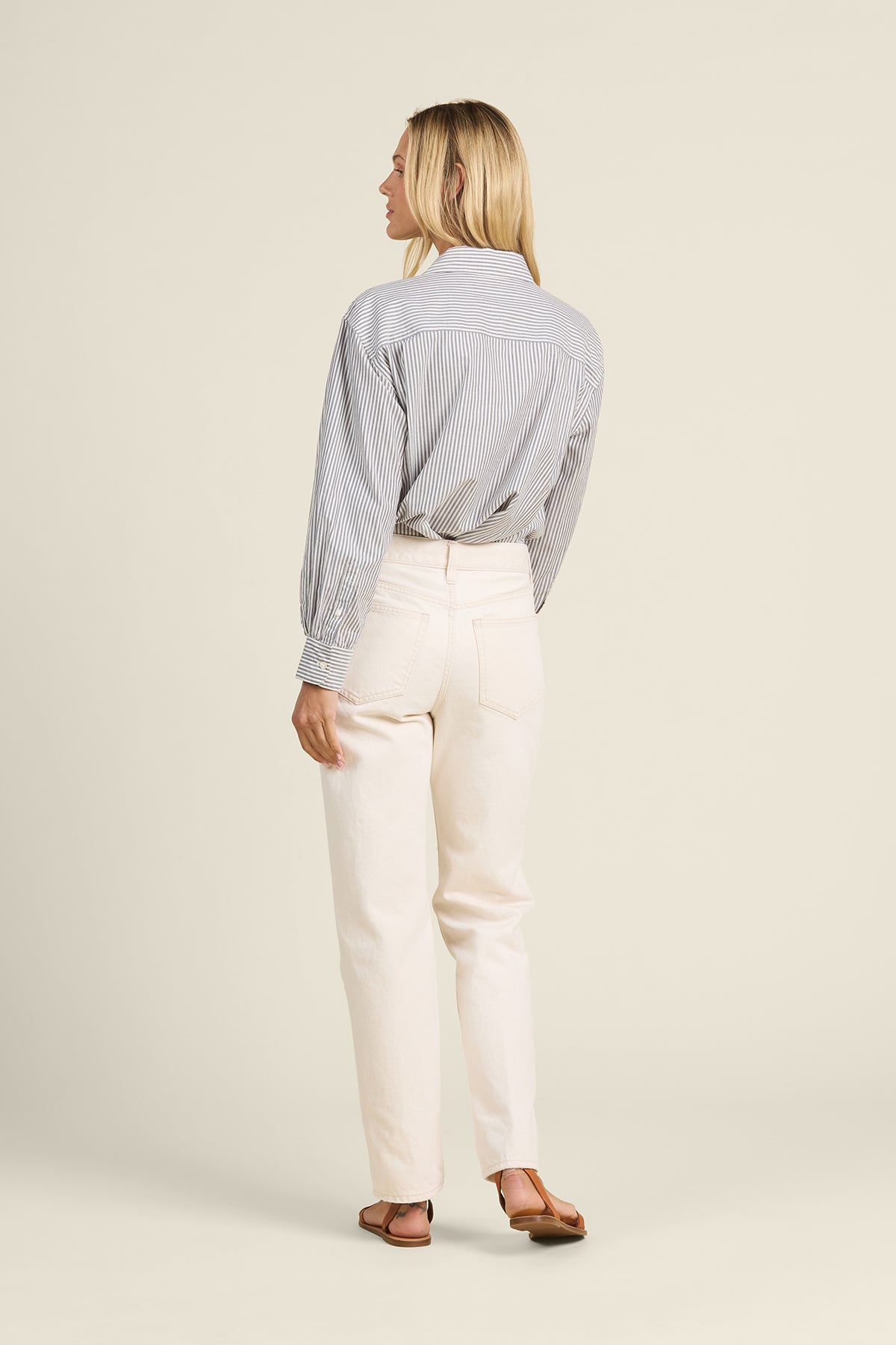 Blake Oversized Shirt Navy Stripe