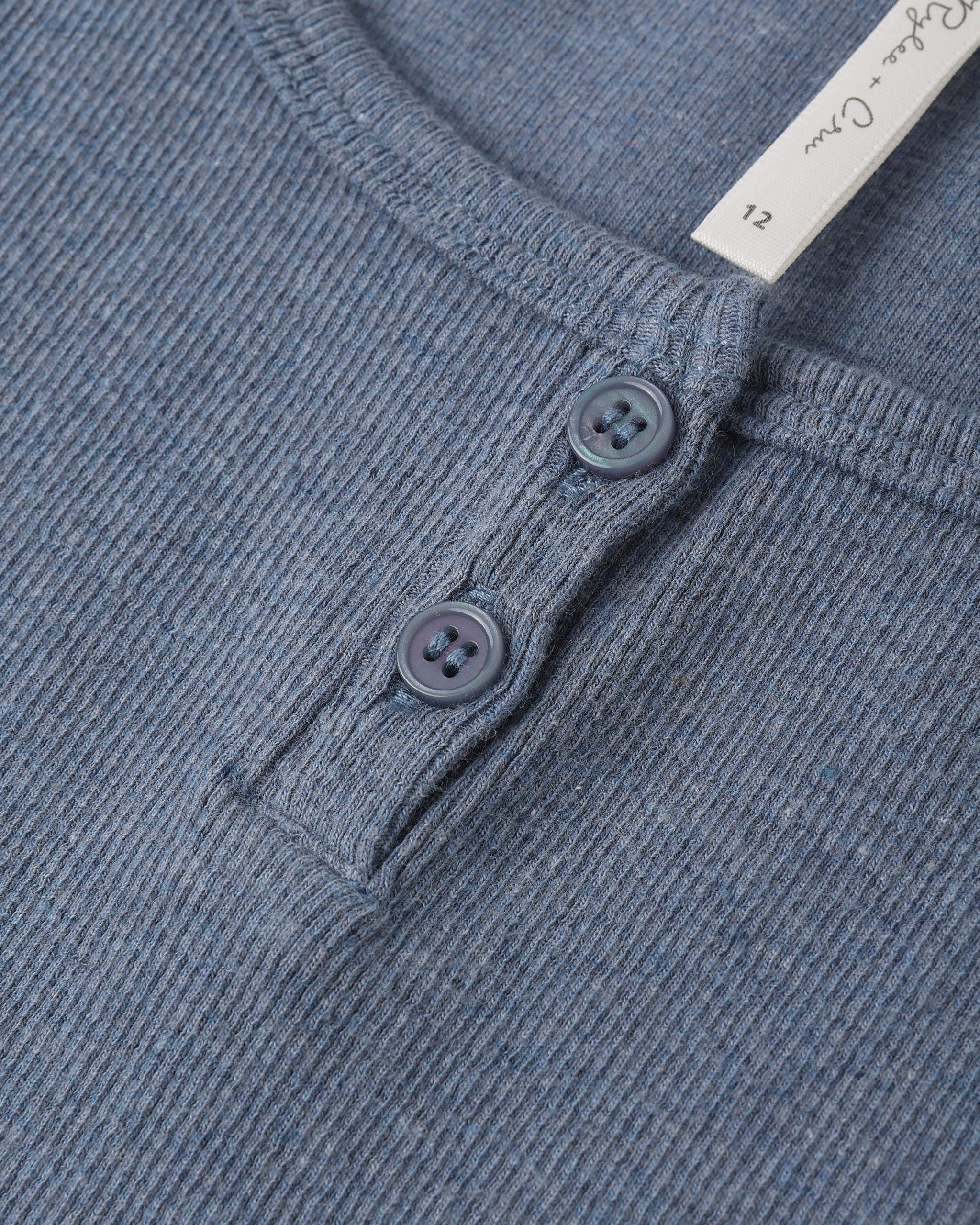 Teen Ribbed Tank - Heathered Marine