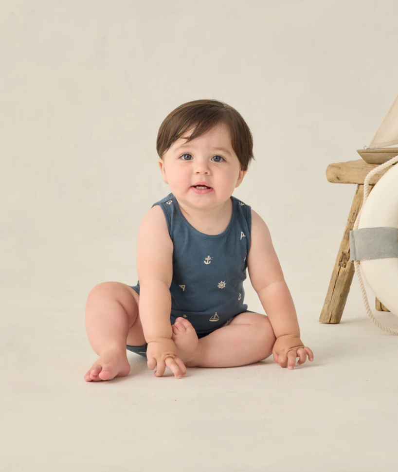 Sleeveless One-Piece Maritime