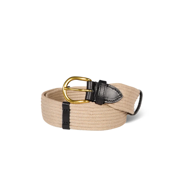 Jerome Dreyfuss Leather and Fabric Belt
