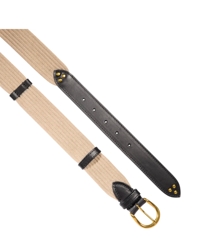 Jerome Dreyfuss Leather and Fabric Belt