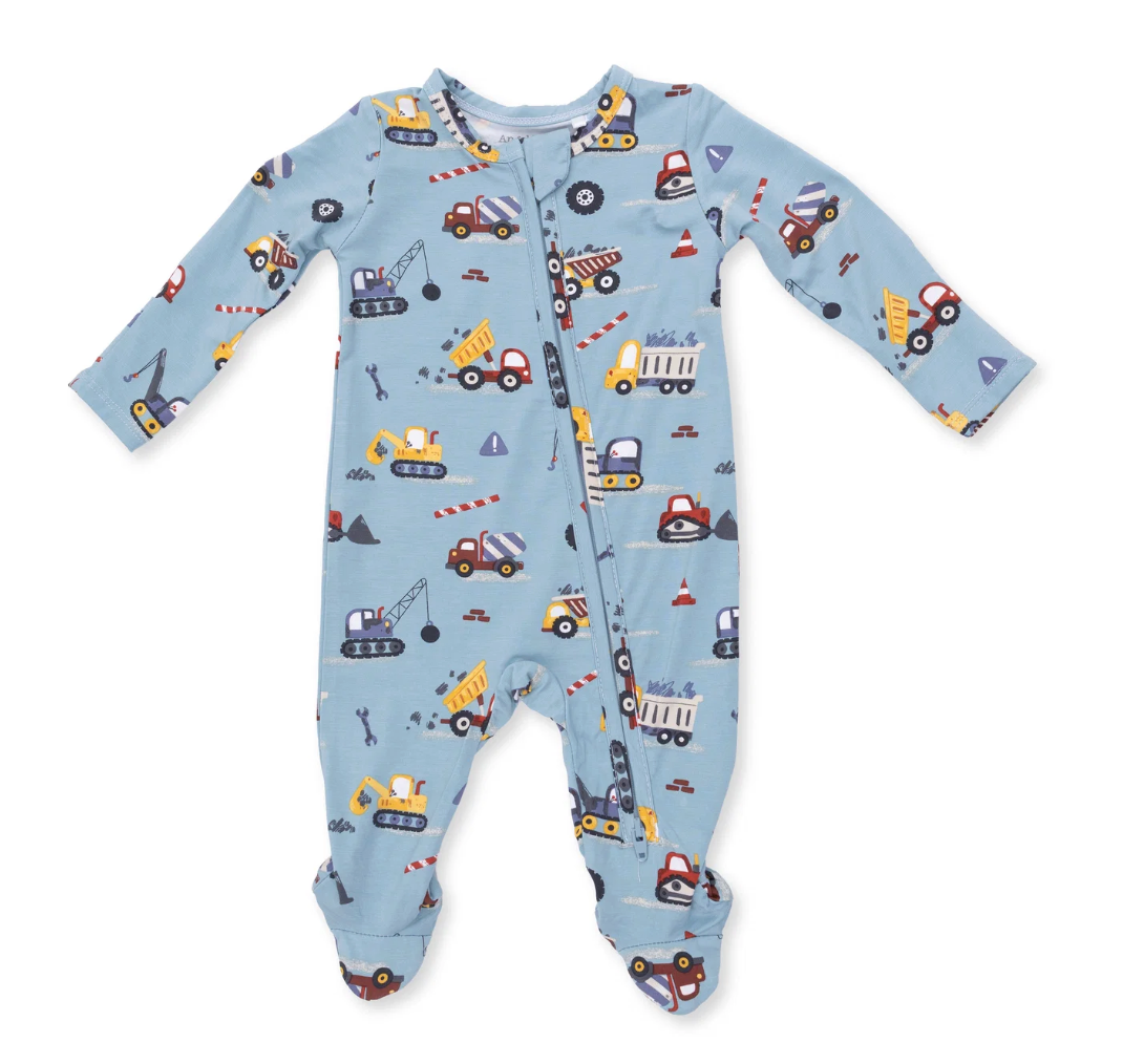 Crayon Construction 2 Way Zipper Footie