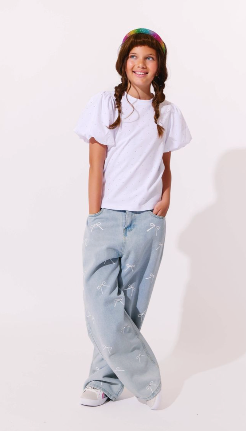 Crystal Bow Jeans