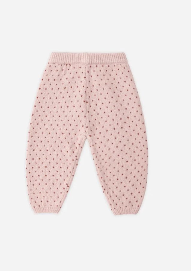 Knit Pant Brick Birds Eye