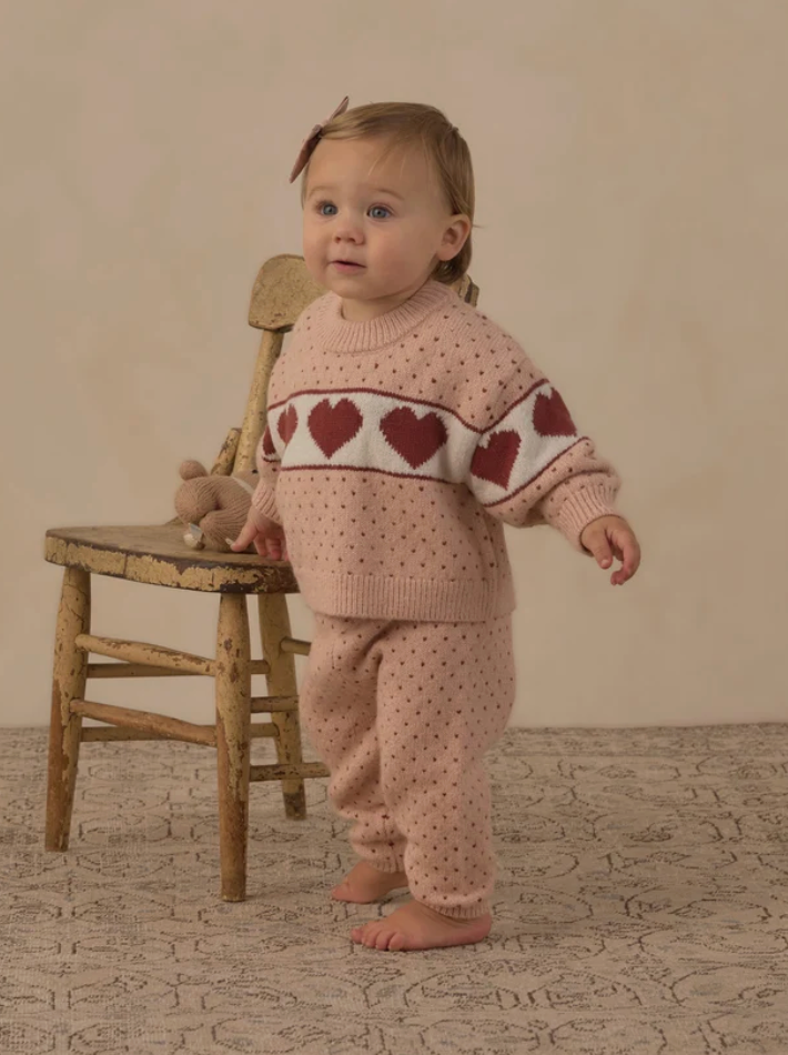 Knit Pant Brick Birds Eye