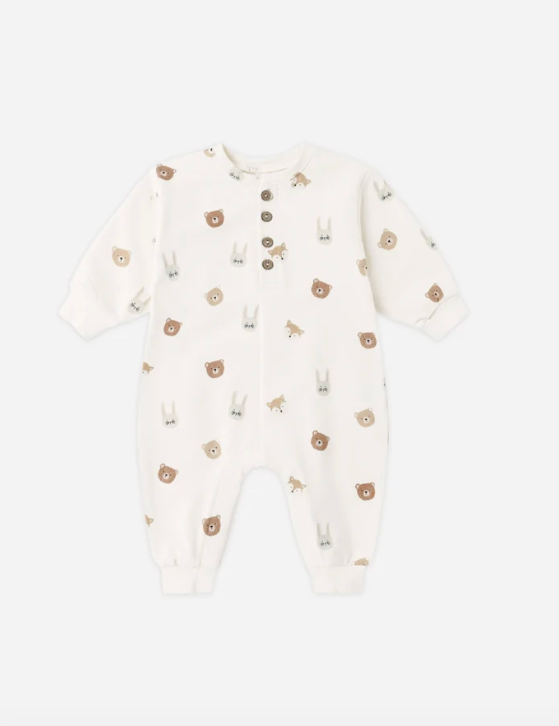 Relaxed Fleece Jumpsuit- Critters