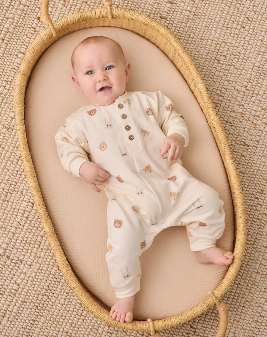Relaxed Fleece Jumpsuit- Critters