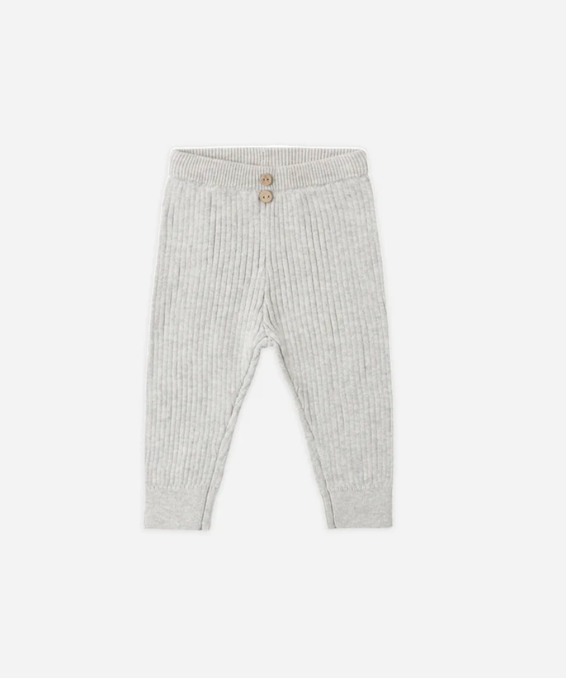Rib Knit Legging- Heathered Fog