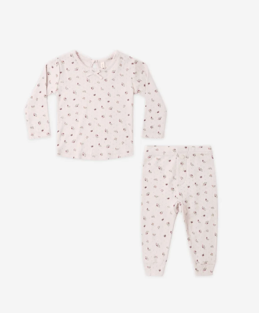 L/S Tee + Legging- Heart Ditsy