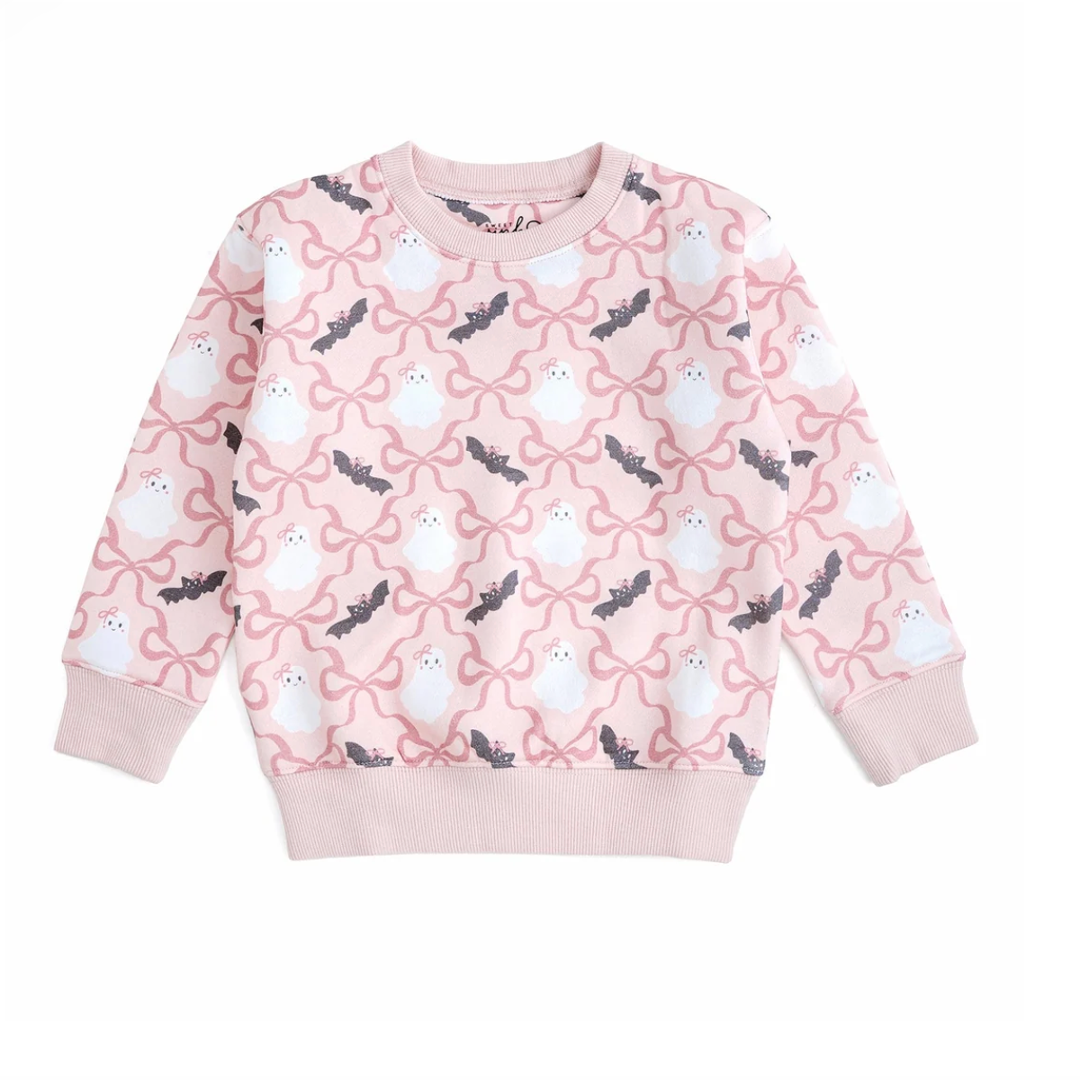 Bat and Ghost Trellis Halloween Sweatshirt