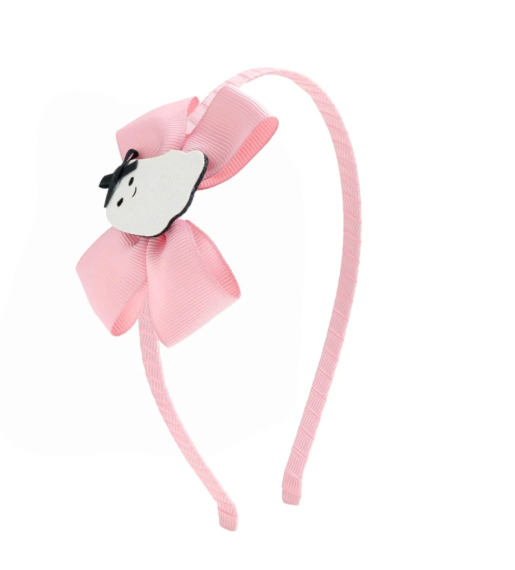 Sweet Ghost Halloween Grosgrain Bow Headband