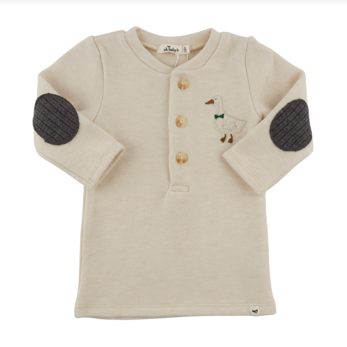 Goose Patch Sweater Knit Henley