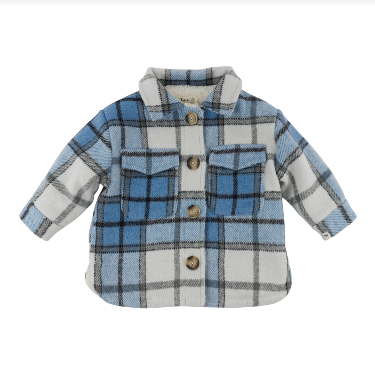 Plaid Snowdrift Lining Shacket