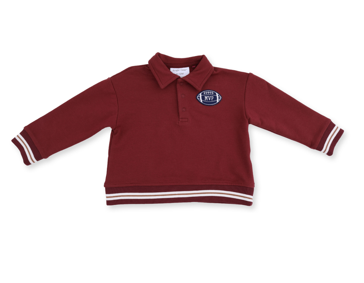 Varsity French Terry Polo Sweatshirt and Jogger Set