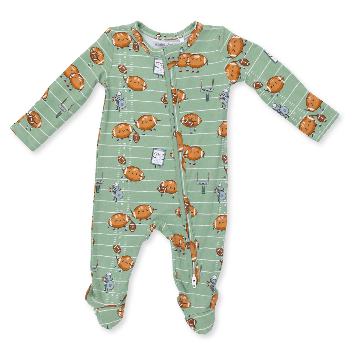 Footballs Playing Football - Two Way Zipper Footie