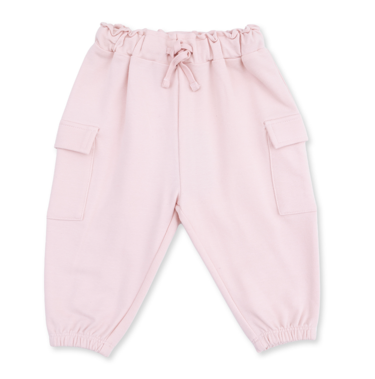 Veiled Pink Bows Half Zip Sweatshirt and Cargo Pant Set
