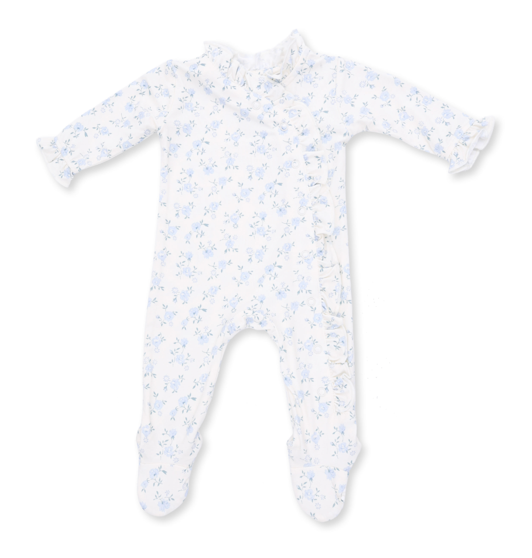Rose Briar Kimono Ruffle Snap Footie
