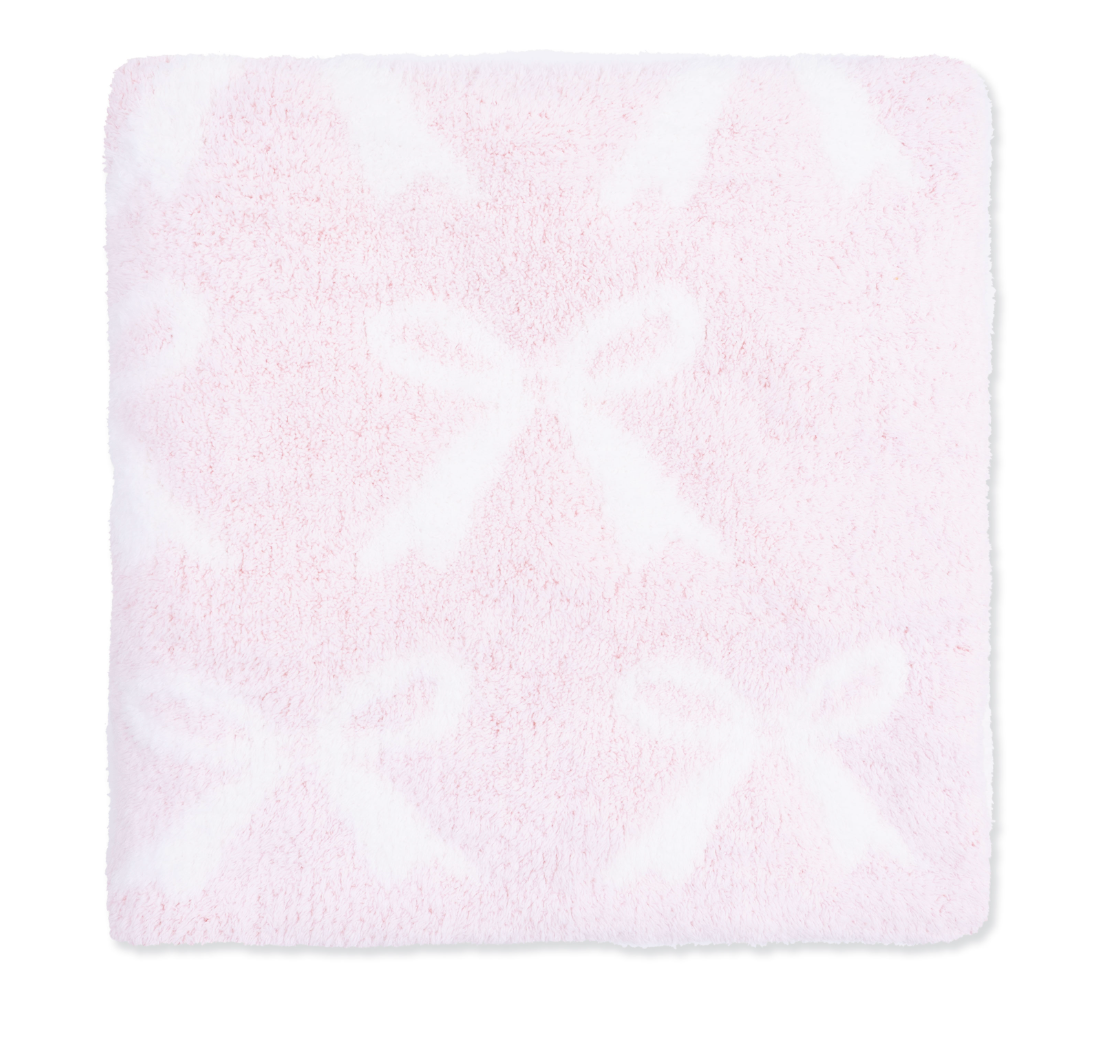 Chenille Baby Blanket - Bows