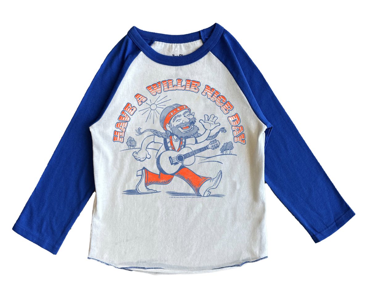 Willie Nelson Have A Nice Day Raglan LS Tee