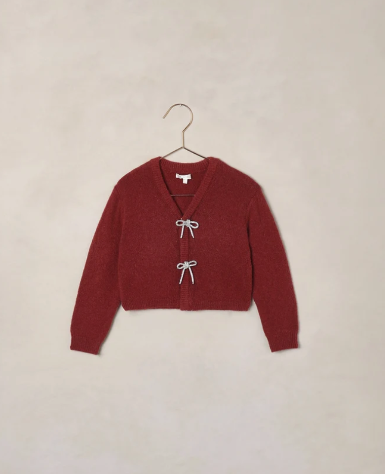 Bow Cardigan- Ruby