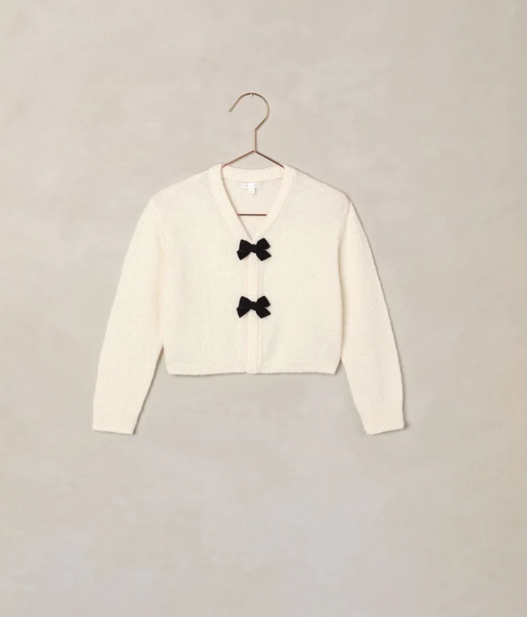Bow Cardigan- Ivory