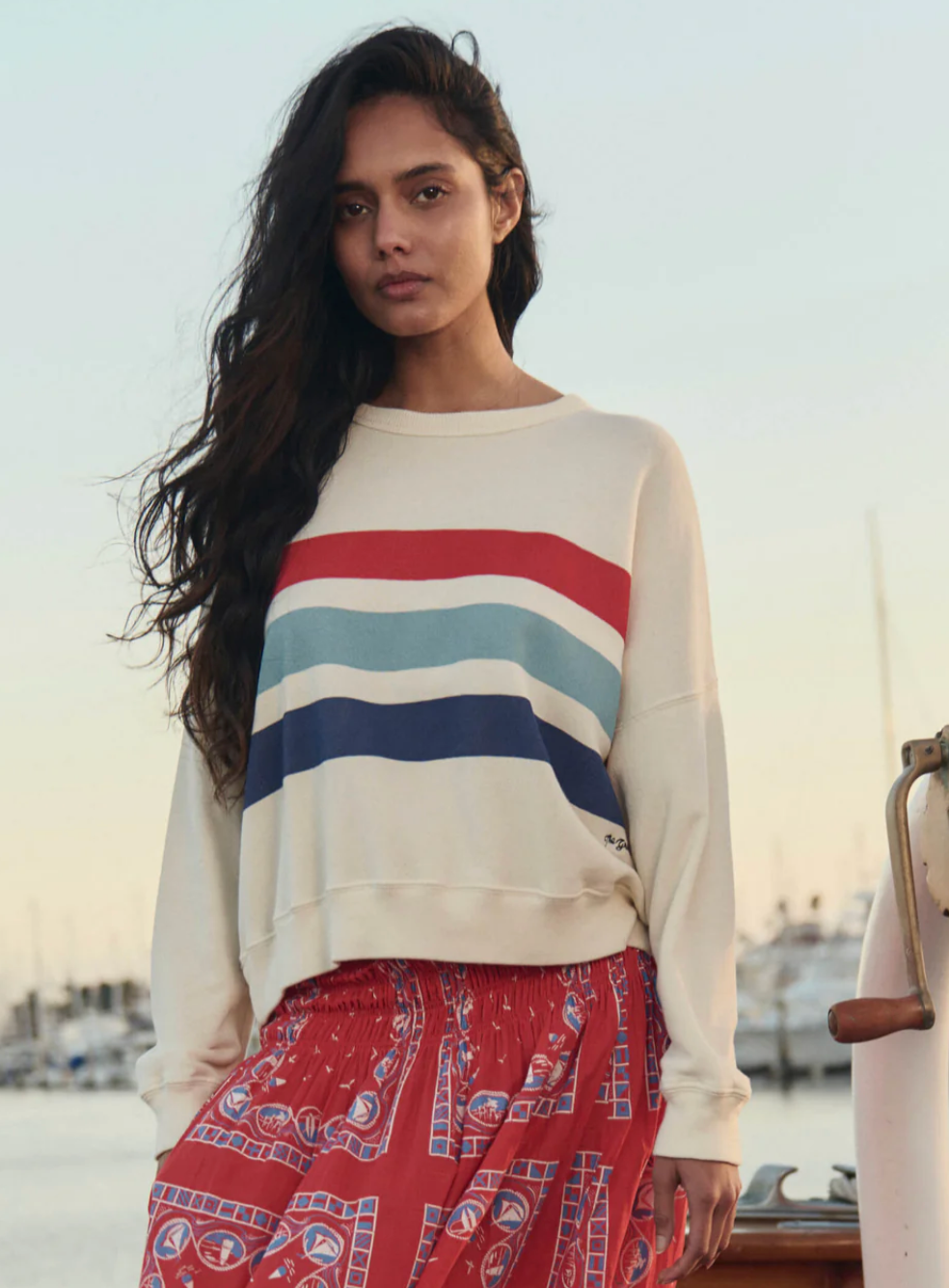 The Teammate Sweatshirt w/ Saltwater Stripe