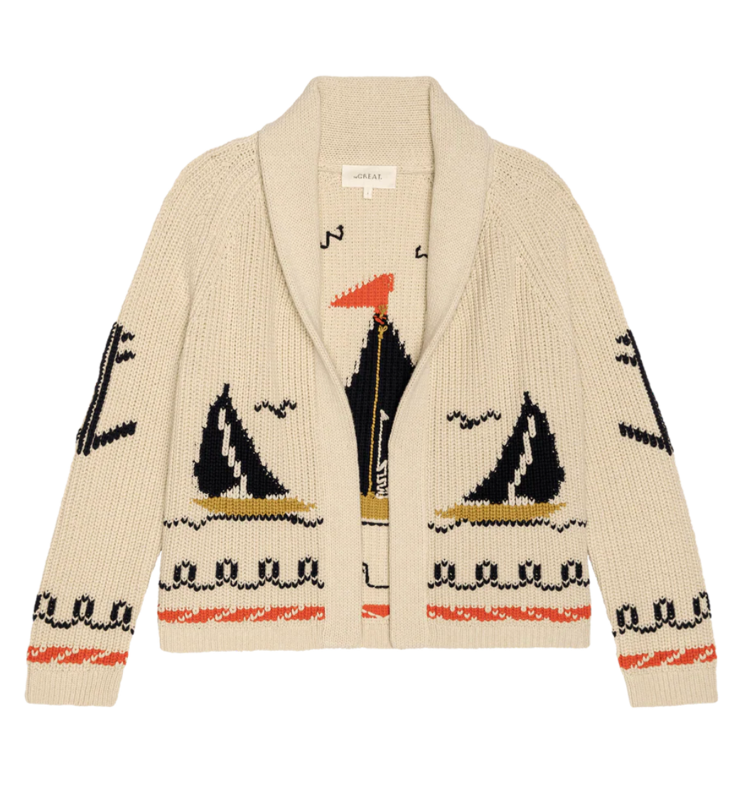 The Sailboat Lodge Cardigan.