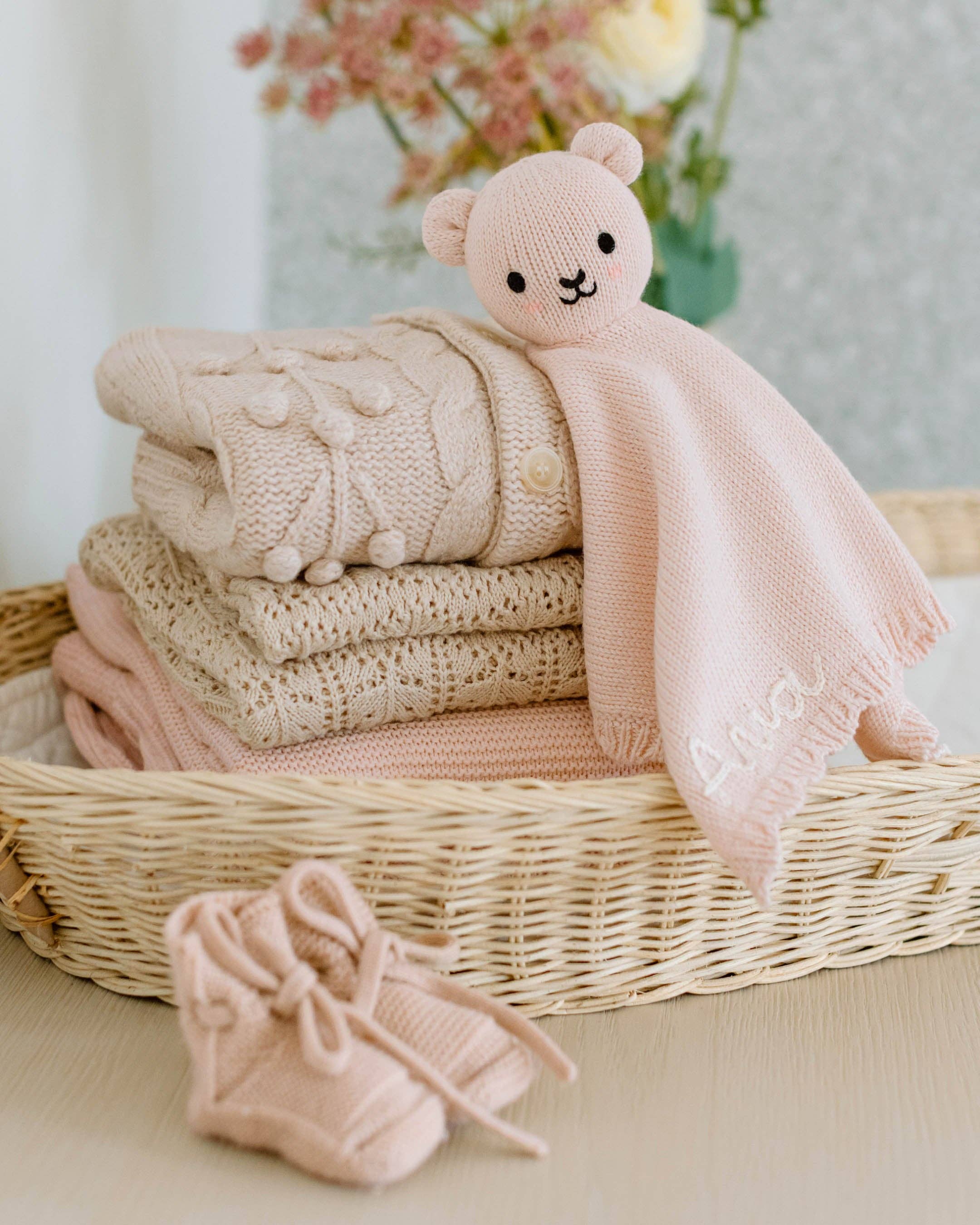 Cuddle + Kind Baby Bear Lovey (blush)