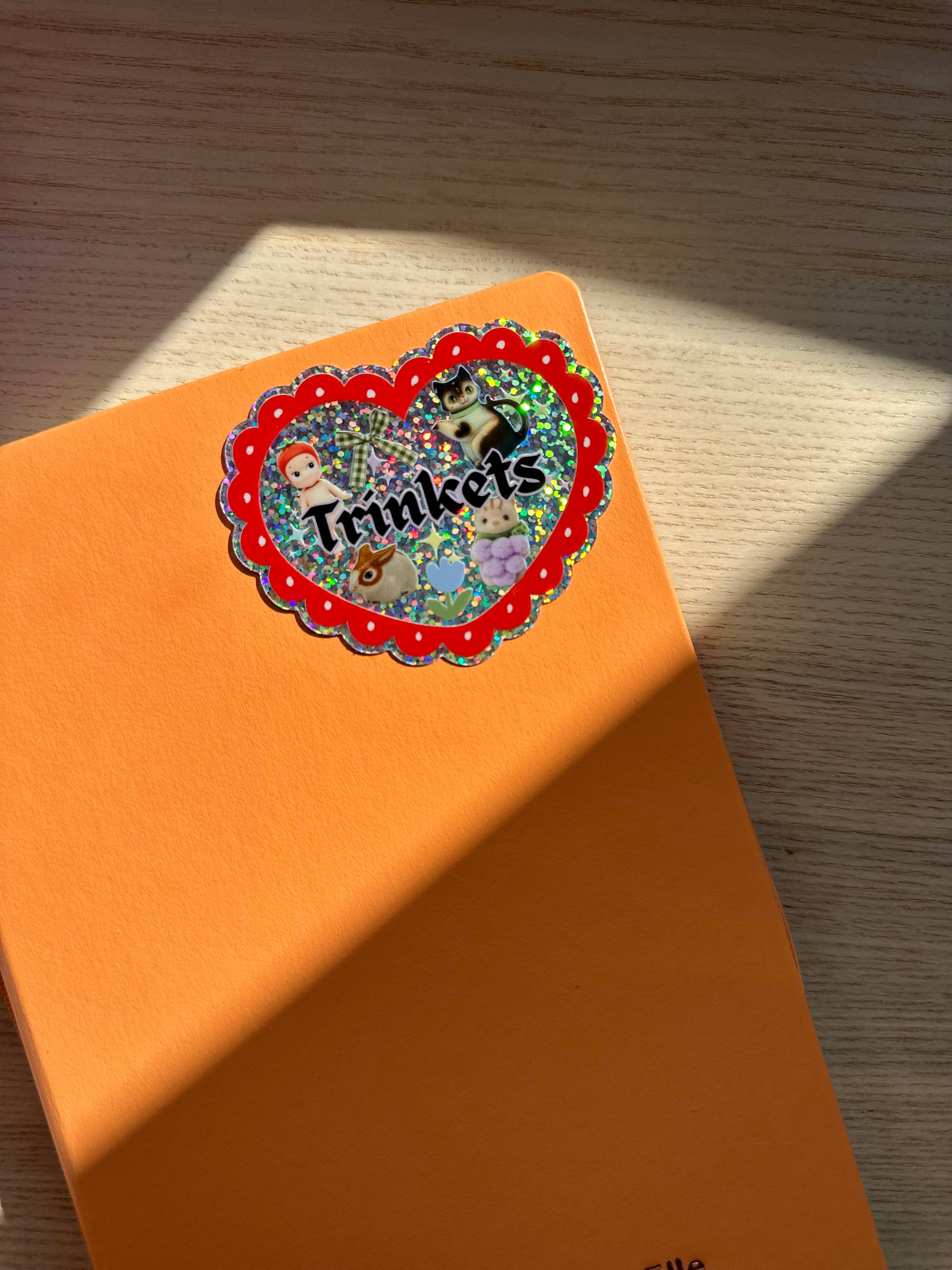 Trinkets Glitter Vinyl Sticker