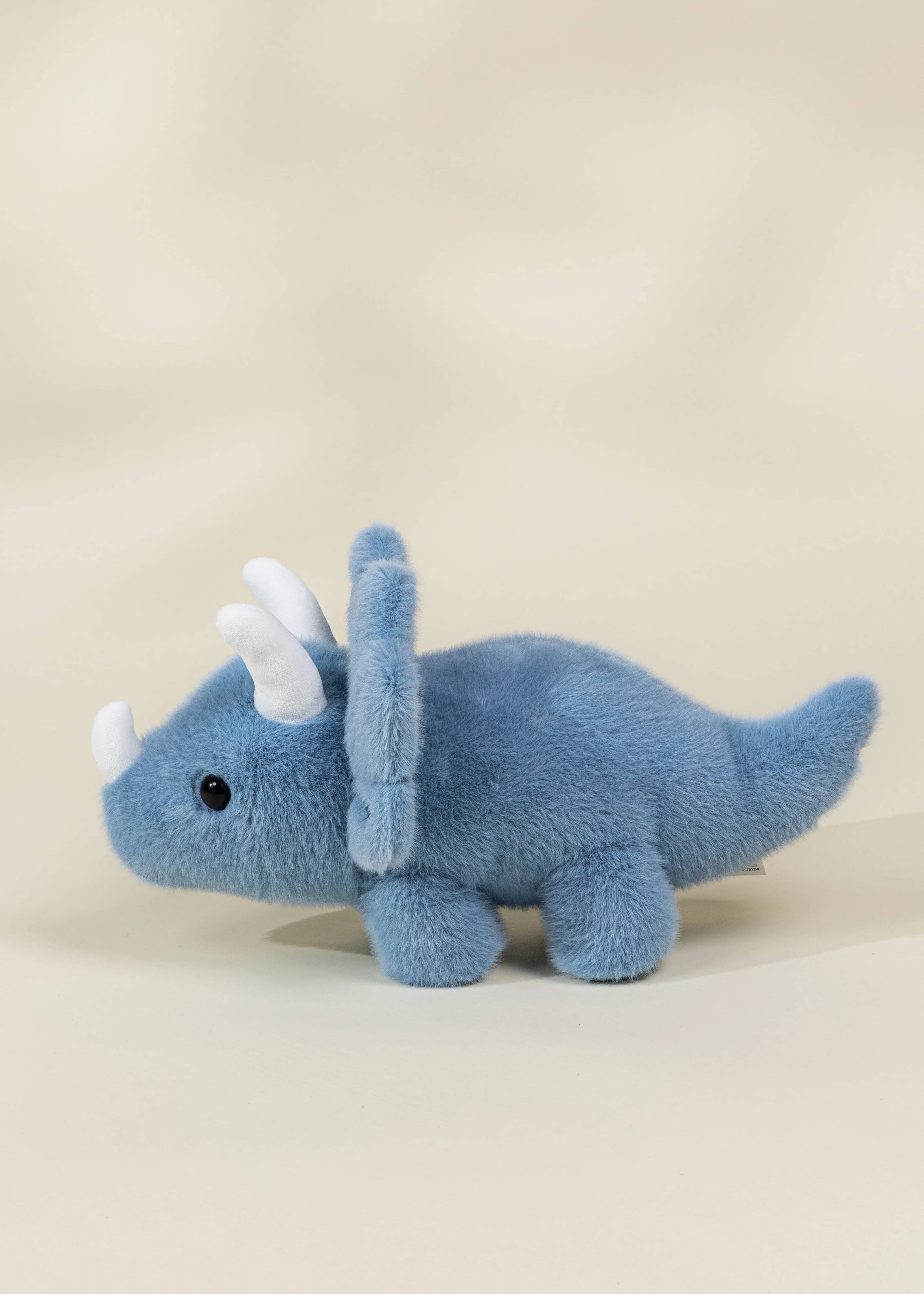 Dino Plush Toy - Blue Triceratop