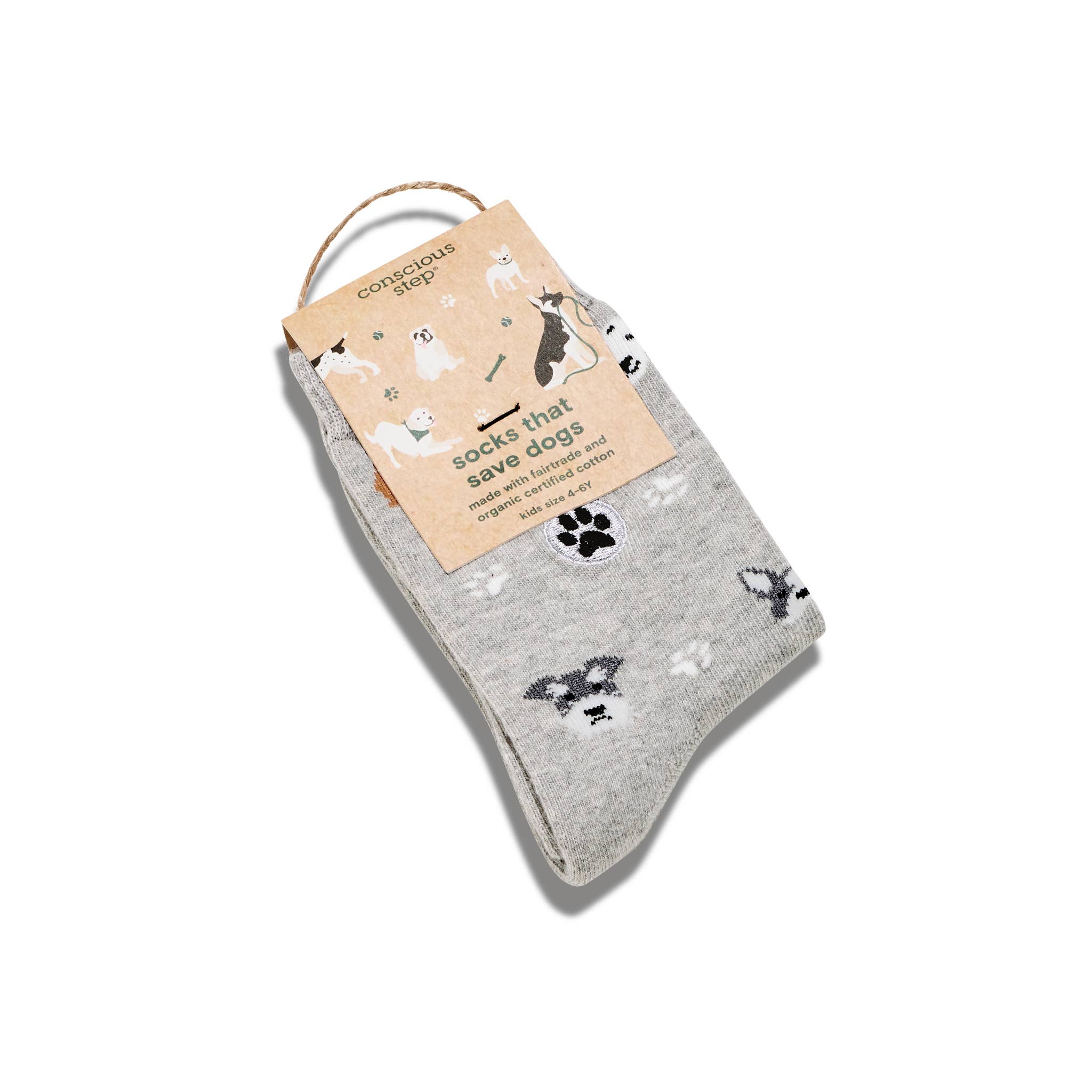 Kids Socks that Save Dogs | Gray Dogs - Organic Cotton Socks