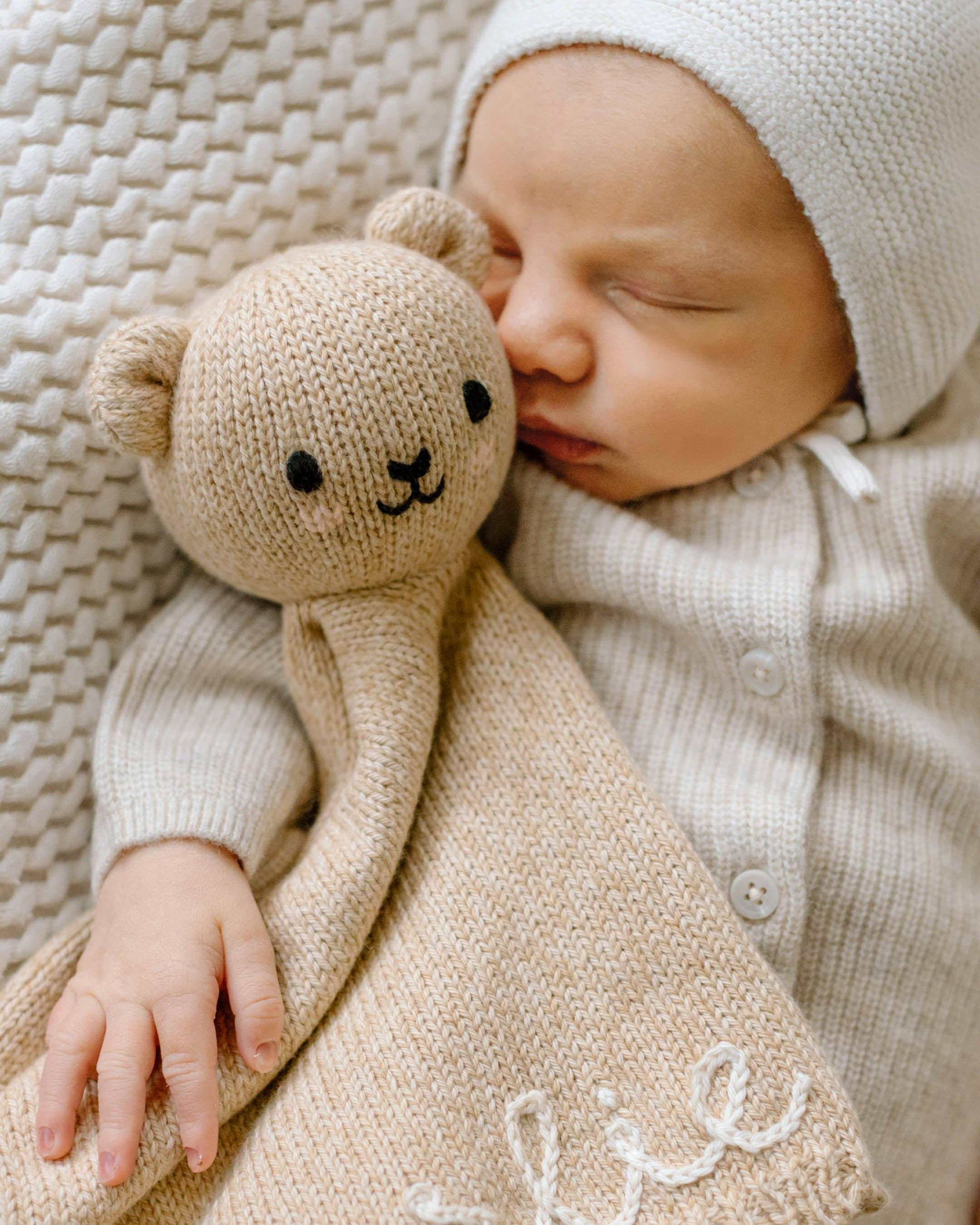 Cuddle + Kind Baby Bear Lovey (honey)